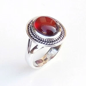Natürlicher Hessonit Granat Ring 925 Sterling Silber Geburtsstein Granatring - GR017 - Bild 1 von 3