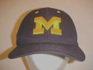 MICHIGAN WOLVERINES NCAA Big Ten Adult Unisex Black Gold Logo Cap One Size New - Picture 1 of 3
