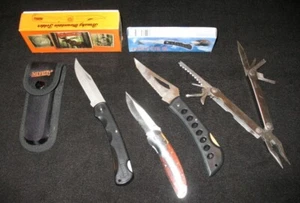 4 LOCKBLADE POCKET-KNIVES MIXED LOT GREAT NECK FROST MARBLES EAGLE EYE III - Picture 1 of 11