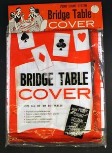 Vintage 1950s NOS Nyman & Son NY Plastic Bridge Table Cover - Picture 1 of 8
