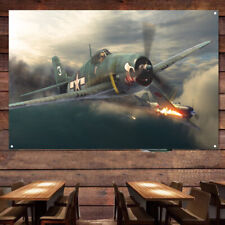 F6F-3 Hellcat Fighter Banner Wall Hanging Flag Aviation Military Art Poster