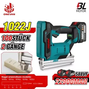 Akku Tacker Nagler Nagelpistole Nagelgerät Holz 1022J Nägel Set Für Makita 18V - Bild 1 von 13
