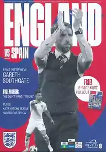 ENGLAND v Spain (UEFA Nations League 08.09) 2018 - Official match programme - Picture 1 of 1
