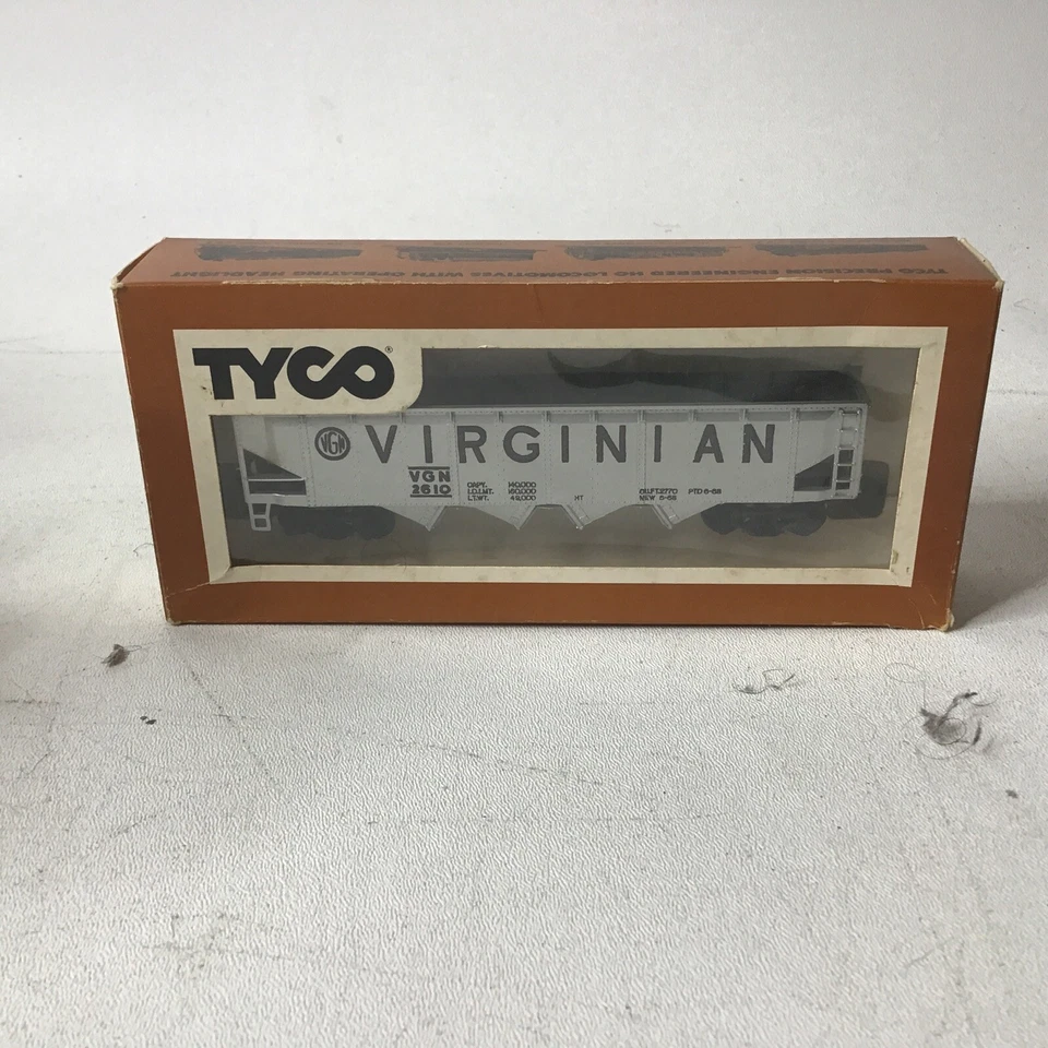 Tyco HOPPER CAR VIRGINIAN 344C-2.00 HO Scale Train CAR w/ BOX. Bo