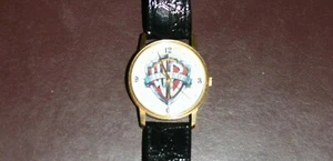 WARNER BROS PROMO WATCH 1980 W/ WB LOGO LEATHER BAND-COLLECTORS ITEM - Picture 1 of 2
