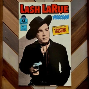 Cubierta fotográfica LASH LaRUE #1 FN/VF (AC 1990) + Pinup / Gardner Fox / Western clásico - Imagen 1 de 2
