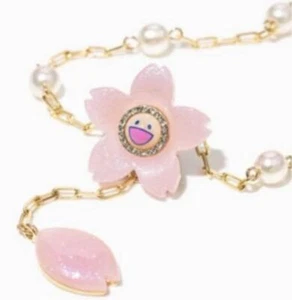 Takashi Murakami X Liquem Cherry Blossom Necklace Limited Edition New Japan - Picture 1 of 3