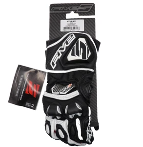 Five 5 RFX3 Motorcycle Gloves Black White Size Medium 9 Gauntlet Street Bike - Picture 1 of 12