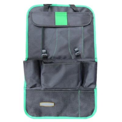 Organizador de bolsa de almacenamiento con soporte colgante para respaldo de asiento de coche de varios bolsillos, 23" x 14" Foto 1 de 4
