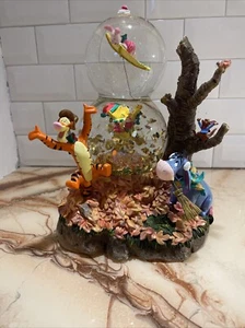Disney Store Winnie the Pooh Pooh's Kite Musical Double Snow Globe Two Tiers BIG - Picture 1 of 14