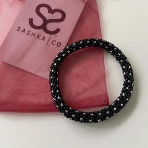 Sashka Co. "Starlight" 🌌 Schwarz & Silber Perlen Armband - Bild 1 von 2