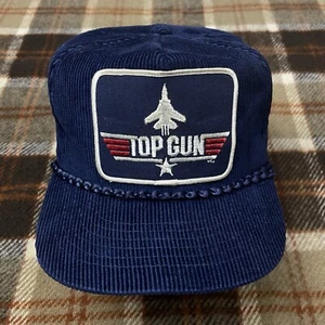 Vintage Top Gun 1986 Corduroy Trucker Hat Paramount Exclusive Official Licensed - Picture 1 of 10