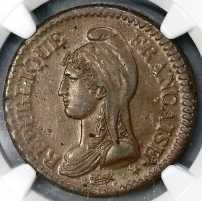 1796-W NGC AU 58 France An 5 Decime 10 Centimes Coin 39K minted (19042904C) - Image 1 of 4