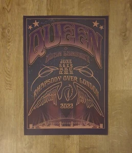 QUEEN Rhapsody London O2  Lithograph Poster Produced for 10 Dates Only June 2022 - Bild 1 von 1