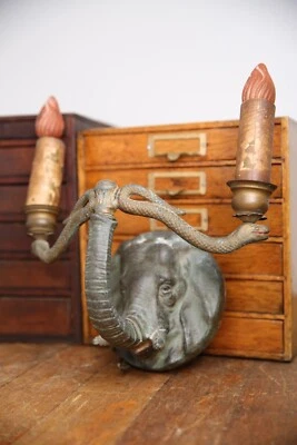 Victorian Wall Sconce Porch Light Antique gothic Lamp Candlestick Vintage Snake - Image 1 of 4