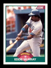 1989 Score Rookie & Traded  #31T Eddie Murray Los Angeles Dodgers