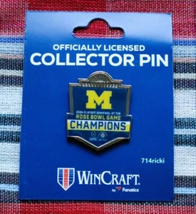 2024 Rose Bowl Game Champions Collector Lapel Pin Michigan Wolverines - Picture 1 of 1