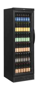NEW BLACK GLASS DOOR COOLER DRINKS DISPLAY FRIDGE CEV425 & NEXT DAY DELIVERY - Picture 1 of 4
