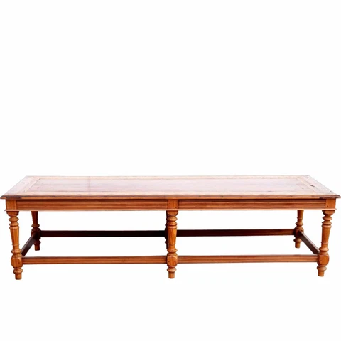 Large Antique Inlaid Satinwood Low Coffee Table / Bench 19th century Cover