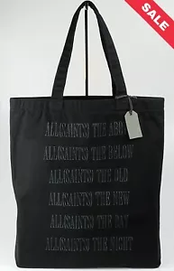 ALLSAINTS DAMEN-STEMPEL MARKE SCHWARZ LEINWAND TASCHE SCHULTERTASCHE TRAGEALL - Bild 1 von 9