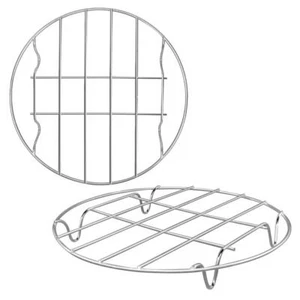 2 Pack Round Stainless Steel Cooking Cooling Racks 10"x1.18" Oven Safe Multi-... - Picture 1 of 7