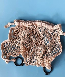 Einkaufsnetz beige Rollstuhl Rollstuhlnetz Netz Rollator Rollstuhltasche  - Bild 1 von 1