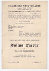 Julius Caesar William Shakespeare Cambridge Arts Theatre Programme 1952