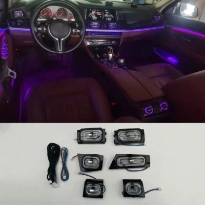 Rejilla de ventilación de aire LED luz ambiental embellecedor interior para BMW Serie 5 F10 F18 2012-17 Foto 1 de 4