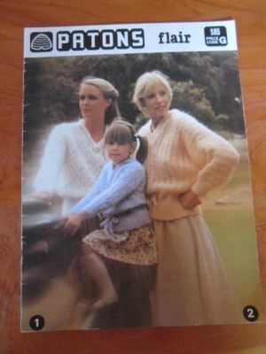 KNITTING PATTERN BOOK PATONS FLAIR  NO. 585  GREAT **** MUST SEE - Image 1 of 2