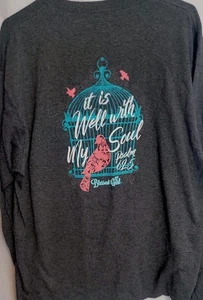 Blessed Girl It Is Well With My Soul Langarmshirt XL grau christliches Shirt - Bild 1 von 3