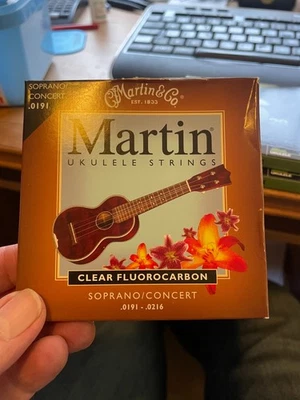 MARTIN UKULELE STRINGS SOPRANO / CONCERT .0191 - .0216 C TUNE - Image 1 of 2