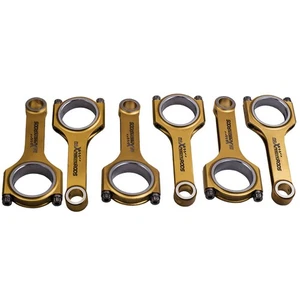 Titanized Connecting Rod Rods For BMW E36 328i 528i E36 E46 M52B28 ARP2000 135mm - Picture 1 of 17
