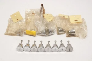 Lot/14 NOS Vintage MCM Chrome Cabinet Door Drawer Concave Knob Pull 1 13/16" B1 - Picture 1 of 5