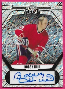 2025 Leaf Metal Hockey Legends BOBBY HULL Autograph 7/10 Silver Shimmer - Bild 1 von 2