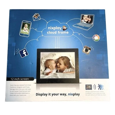 Nixplay Wi-Fi Cloud Digital Photo Frame 12” Display New In Box - Image 1 of 4