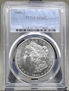 ๐ฅ 1880-S Morgan Silver Dollar โ PCGS MS63 โ Brilliant Luster & Eye Appeal ๐ฅ - Picture 1 of 18
