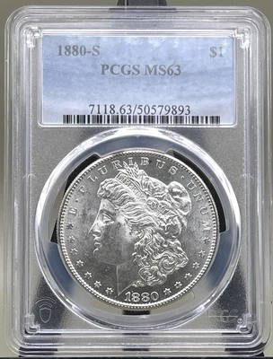 🔥 1880-S Morgan Silver Dollar – PCGS MS63 – Brilliant Luster & Eye Appeal 🔥 - Image 1 of 4
