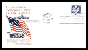 Mayfairstamps US FDC 1988 Offical Mail Great Seal US Flag First Day Cover aau_41 - Picture 1 of 2
