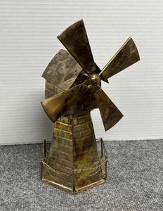 Jokiwa Spieluhr 11" Kupferdose Holländische Windmühle Musik Country Thema Japan - Bild 1 von 4