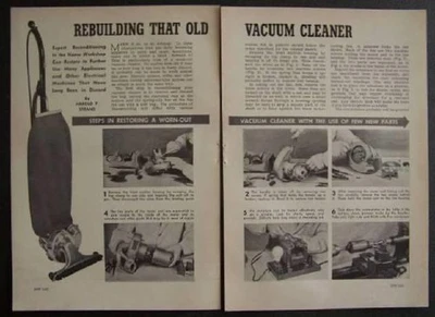 Vacuum Cleaner Servicing 1943 vintage How-To INFO Eureka Upright Rebuild - Image 1 of 2