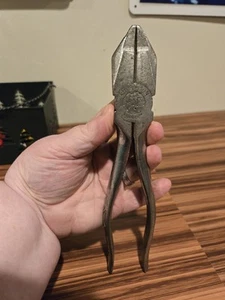 Vintage Craftsman Vanadium Diamond Pattern Handles Lineman Pliers/Cutters - Picture 1 of 8