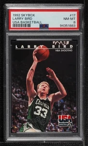 1992 Skybox USA Larry Bird #17 PSA 8 HOF - Picture 1 of 3