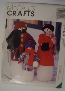 McCalls 9446 Snowman Greeters Decoration Decor Sewing Pattern - Picture 1 of 2