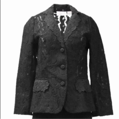 Byron Lars Beauty Mark Lace Blazer Black Size 2 - Image 1 of 4