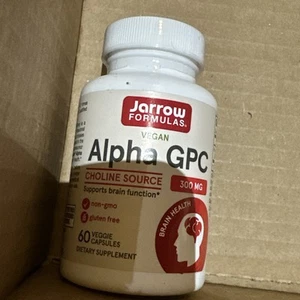 NEW Jarrow Formulas Vegan Alpha GPC Choline Source 300MG 60 Veggie Capsules - Picture 1 of 1