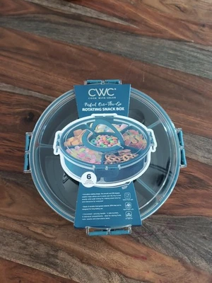 CWC Perfect On The Go Rotating Snack Box 6 Compartments New Sealed - Image 1 of 3