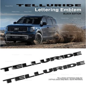 Telluride Wide Lettering Side Emblem Black Color 2 types for KIA Telluride 2020+ - Bild 1 von 8