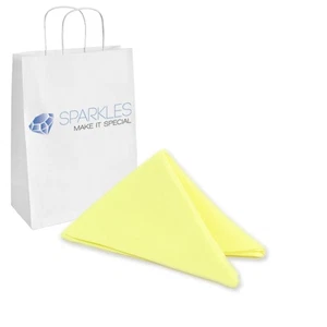 200 pcs 20"x20" inch Polyester Cloth Napkin - Yellow - Wedding Linen zm - Picture 1 of 6