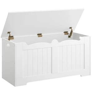 39.4" Storage Chest, Extra Large Storage Trunk with 2 Safety Hinges, Wooden B... - Picture 1 of 9