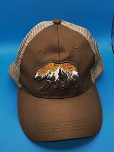 Telluride Clothing Co Trucker Hat Cap Men Brown Bear Mountain Mesh Snapback GUC - Picture 1 of 9